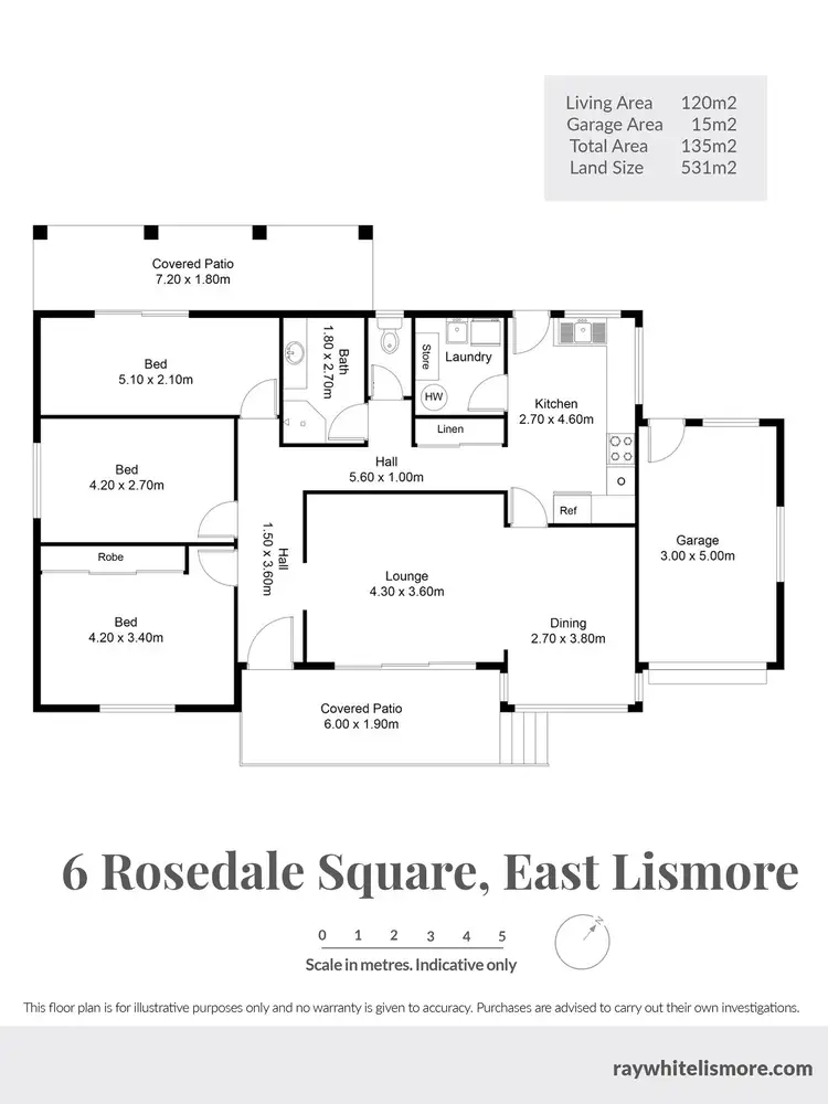 Floorplan of Homely house listing, 6 Rosedale Square, East Lismore NSW 2480