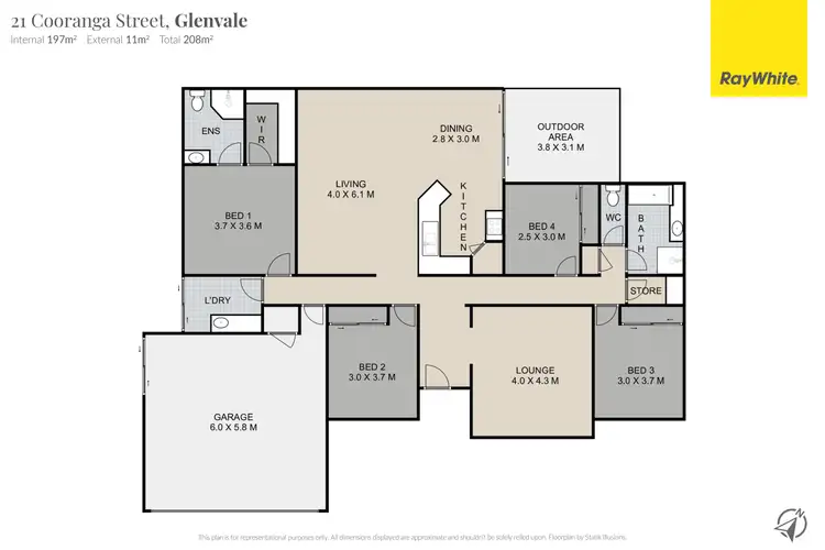 Floorplan of Homely house listing, 21 Cooranga Street, Glenvale QLD 4350