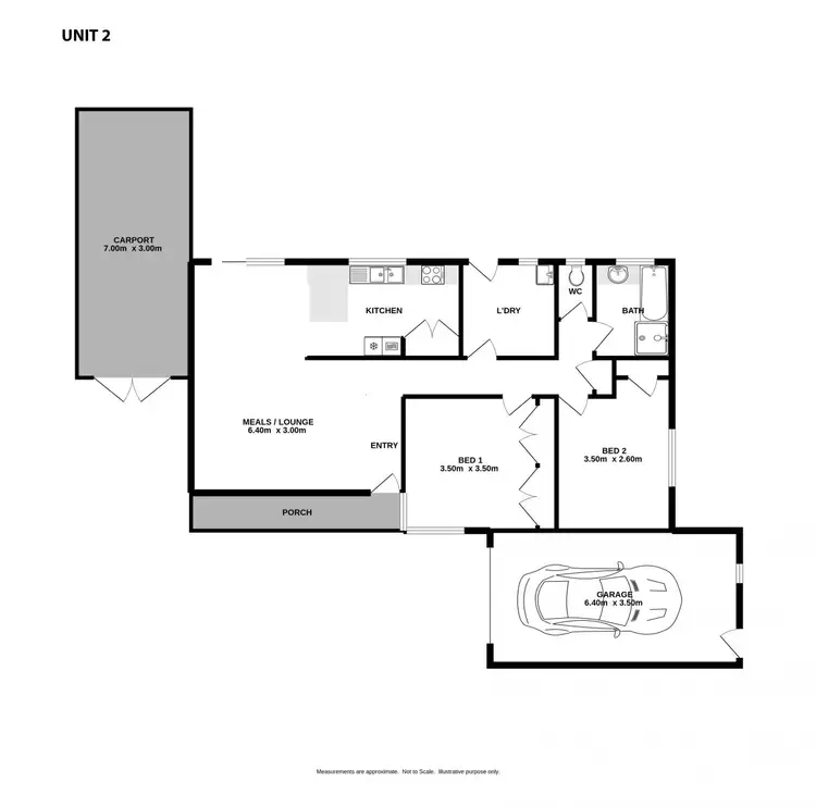 Floorplan of Homely unit listing, 1 & 2/719 Daniel Street, Glenroy NSW 2640