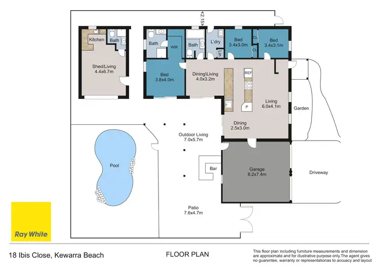 Floorplan of Homely house listing, 18 Ibis Close, Kewarra Beach QLD 4879