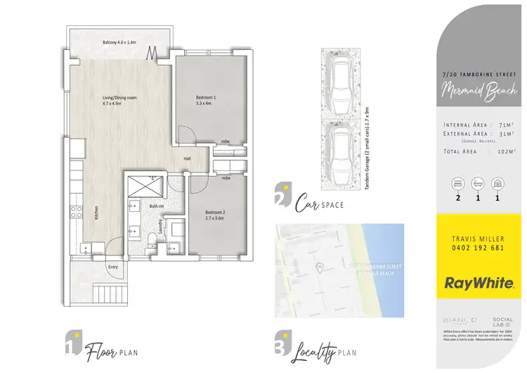 Floorplan of Homely apartment listing, 7/20 Tamborine Street, Mermaid Beach QLD 4218