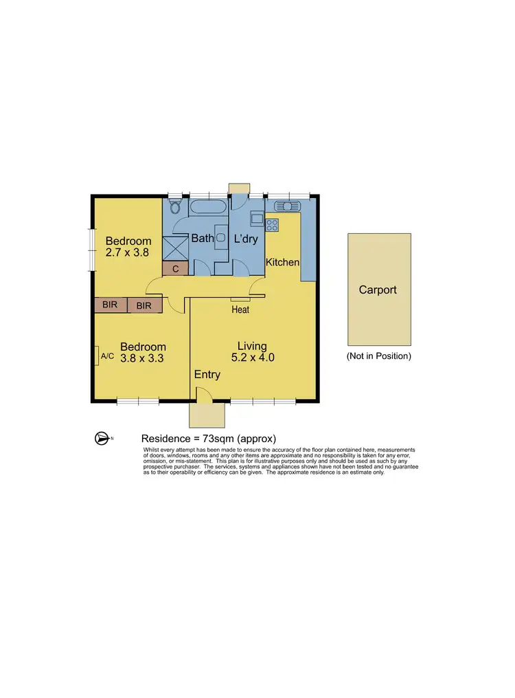 Floorplan of Homely unit listing, 2/3-5 Cootamundra Crescent, Blackburn VIC 3130