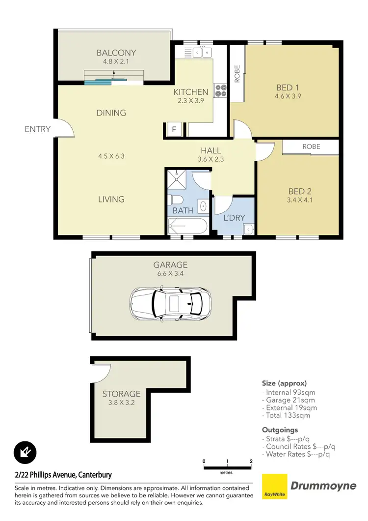 Floorplan of Homely apartment listing, 2/22-26 Phillips Avenue, Canterbury NSW 2193