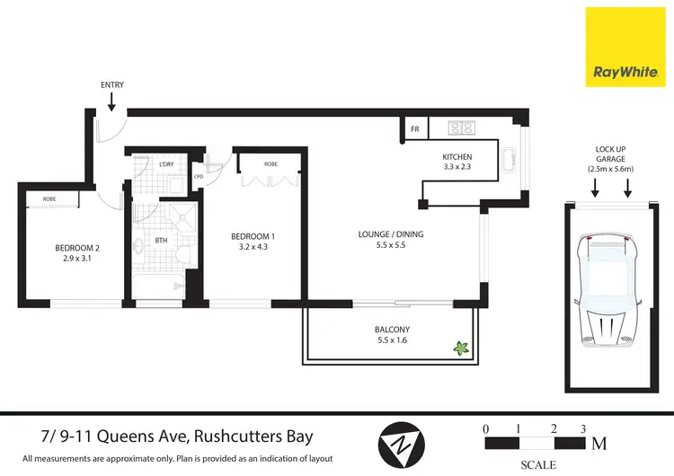 Floorplan of Homely apartment listing, 7/9-11 Queens Avenue, Rushcutters Bay NSW 2011