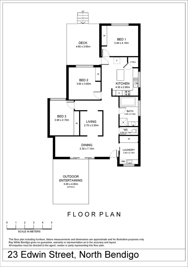 Floorplan of Homely house listing, 23 Edwin Street, North Bendigo VIC 3550