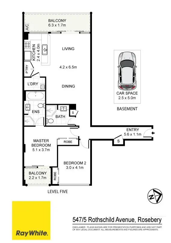 Floorplan of Homely apartment listing, 547/5-9 Rothschild Avenue, Rosebery NSW 2018