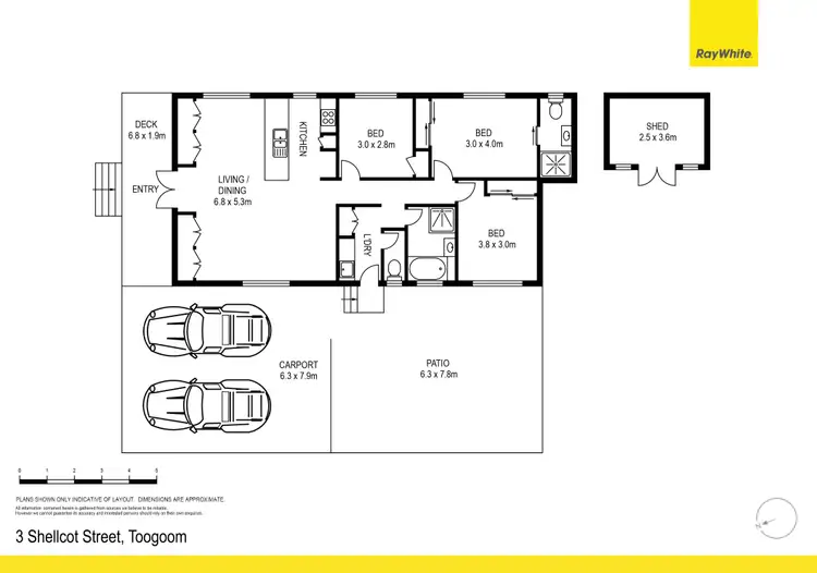Floorplan of Homely house listing, 3 Shellcot Street, Toogoom QLD 4655
