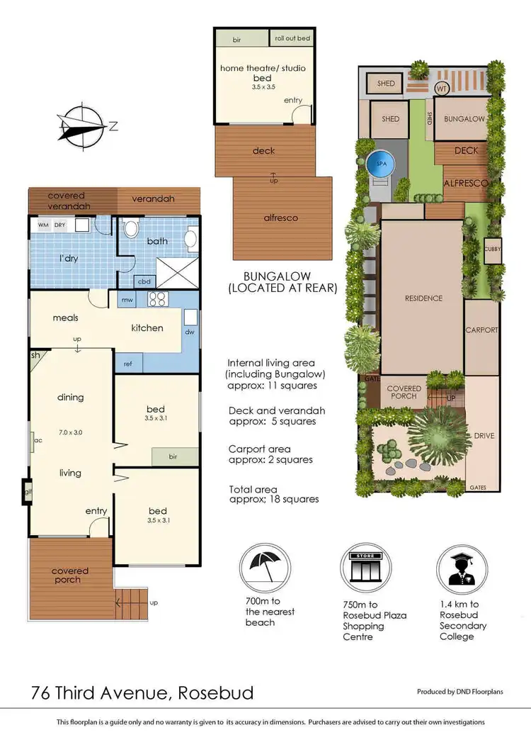 Floorplan of Homely house listing, 76 Third Avenue, Rosebud VIC 3939