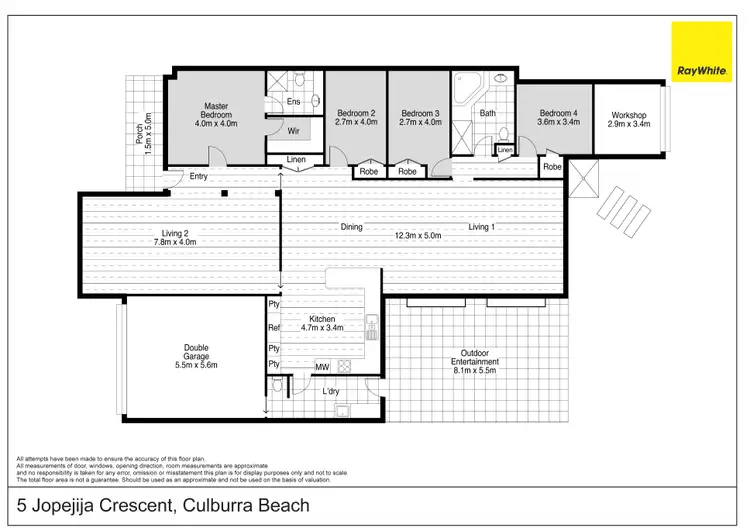 Floorplan of Homely house listing, 5 Jopejija Crescent, Culburra Beach NSW 2540