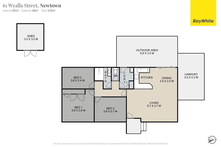 Floorplan of Homely house listing, 61 Wyalla Street, Newtown QLD 4350