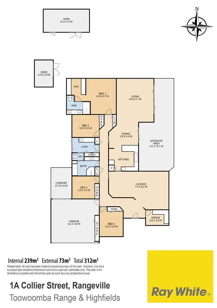 Floorplan of Homely house listing, 1A Collier Street, Rangeville QLD 4350