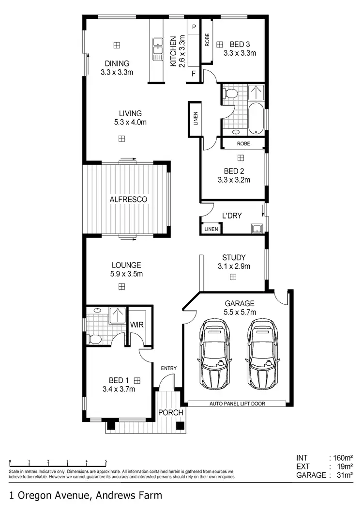 Floorplan of Homely house listing, 1 Oregon Avenue, Andrews Farm SA 5114