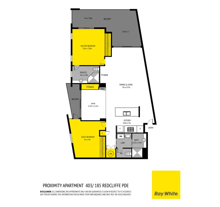 Floorplan of Homely unit listing, 403/185 Redcliffe Parade, Redcliffe QLD 4020