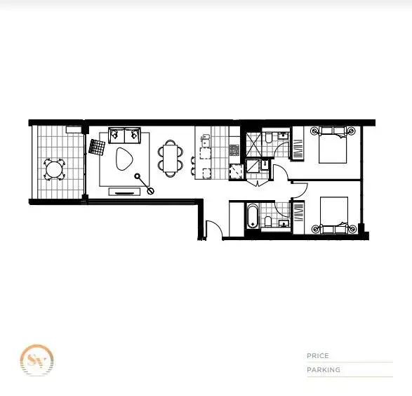 Floorplan of Homely apartment listing, 406/2 Kiln Road, Kirrawee NSW 2232