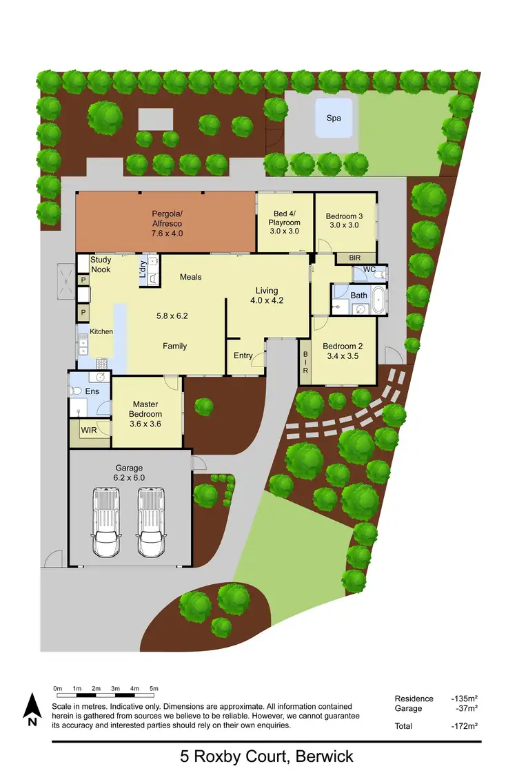 Floorplan of Homely house listing, 5 Roxby Court, Berwick VIC 3806