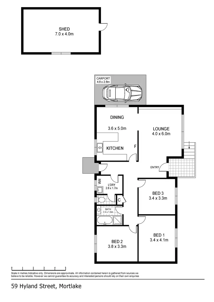 Floorplan of Homely house listing, 59 Hyland Street, Mortlake VIC 3272