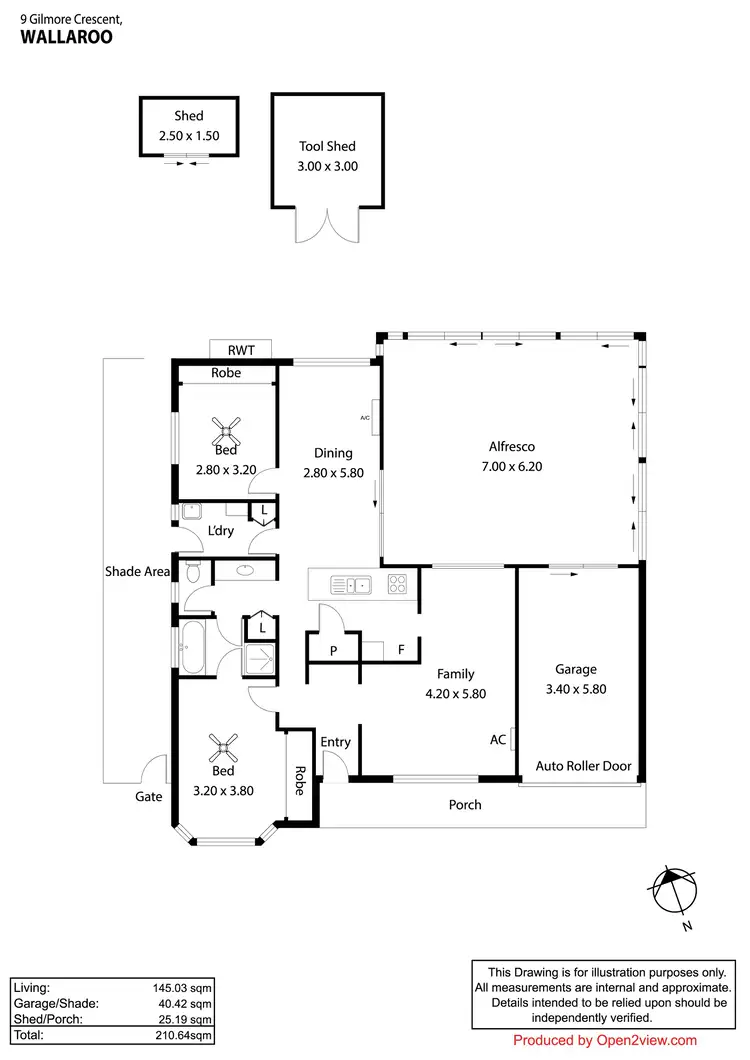 Floorplan of Homely house listing, 9 Gilmore Crescent, Wallaroo SA 5556