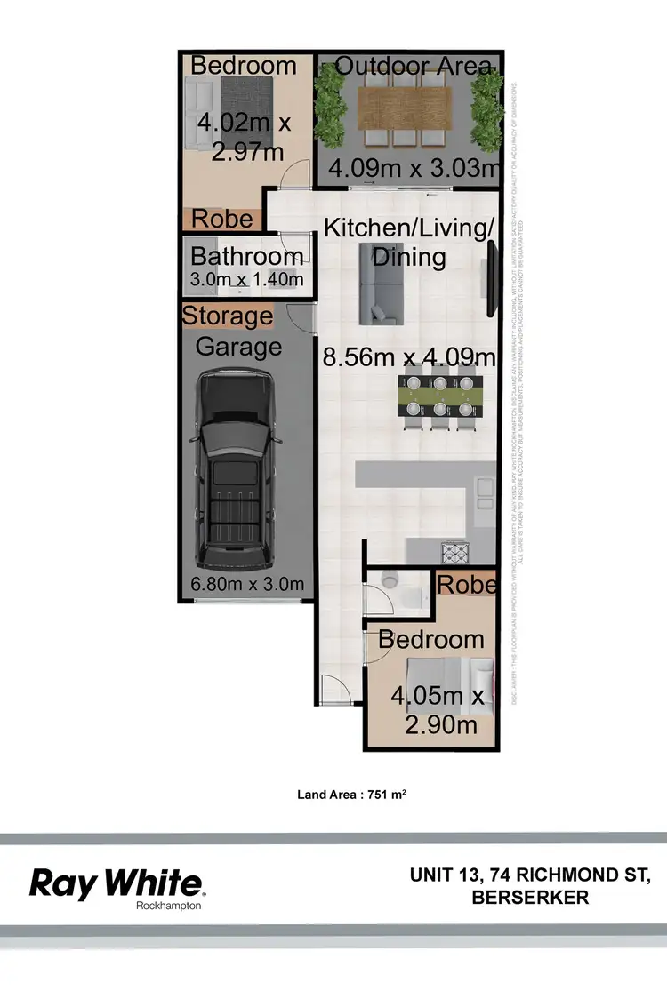 Floorplan of Homely unit listing, 13/74 Richmond Street, Berserker QLD 4701