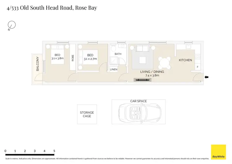 Floorplan of Homely apartment listing, 4/533 Old South Head Road, Rose Bay NSW 2029