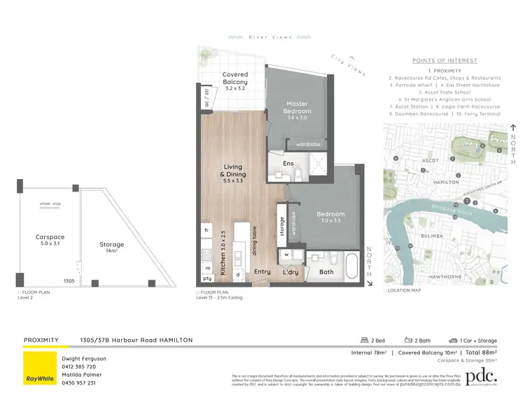 Floorplan of Homely unit listing, 1305/37B Harbour Road, Hamilton QLD 4007