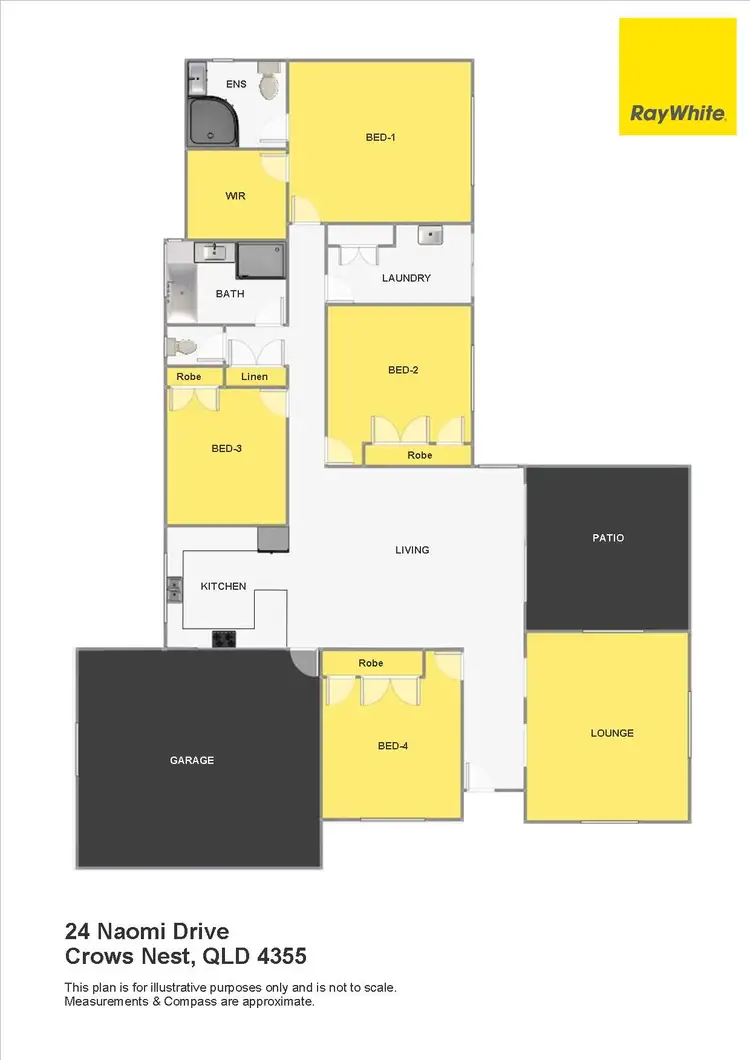Floorplan of Homely house listing, 24 Naomi Drive, Crows Nest QLD 4355
