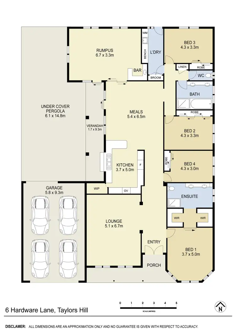 Floorplan of Homely house listing, 6 Hardware Lane, Taylors Hill VIC 3037