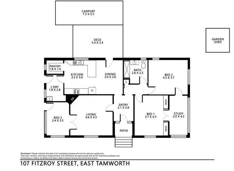 Floorplan of Homely house listing, 107 Fitzroy Street, Tamworth NSW 2340