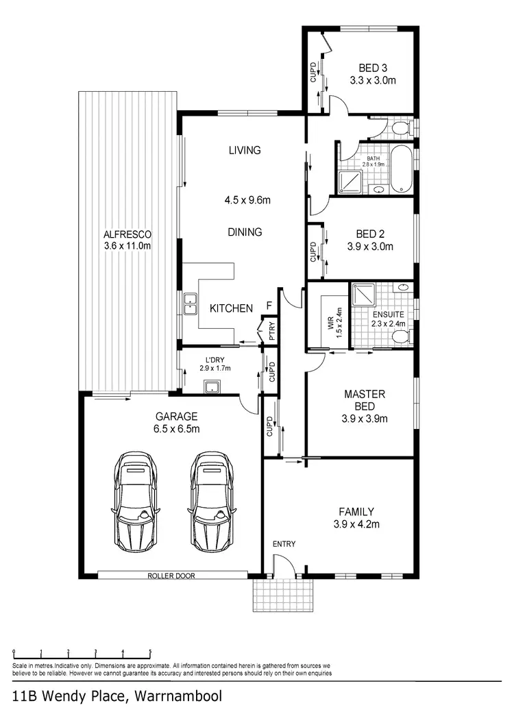 Floorplan of Homely house listing, 11B Wendy Place, Warrnambool VIC 3280