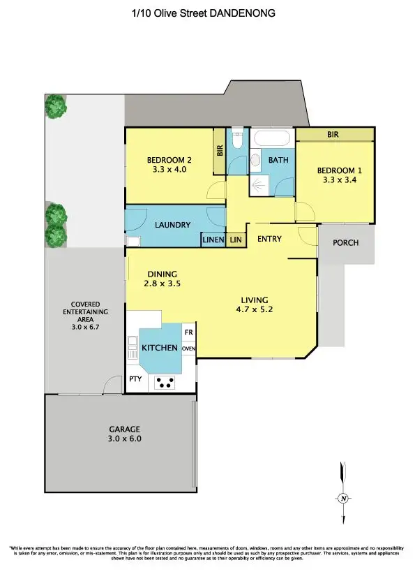 Floorplan of Homely unit listing, 2/10 Olive Street, Dandenong VIC 3175