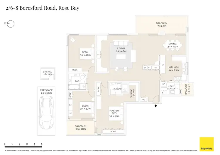 Floorplan of Homely apartment listing, 2/6-8 Beresford Road, Rose Bay NSW 2029