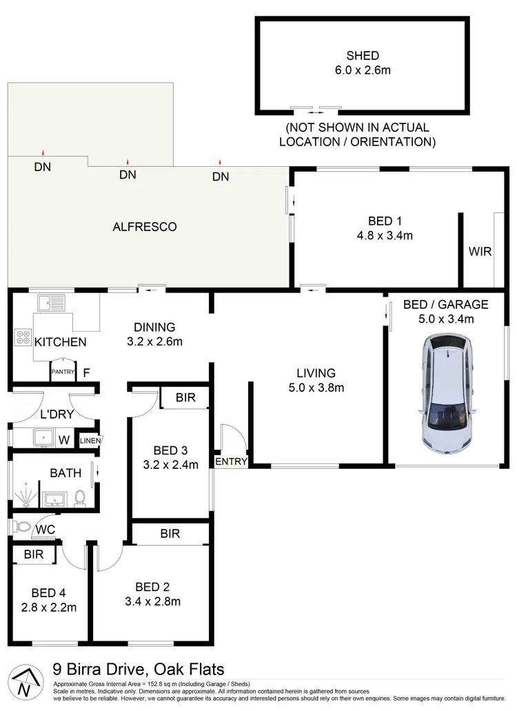Floorplan of Homely house listing, 9 Birra Drive, Oak Flats NSW 2529