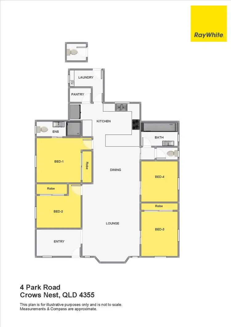 Floorplan of Homely house listing, 4 Park Road, Crows Nest QLD 4355