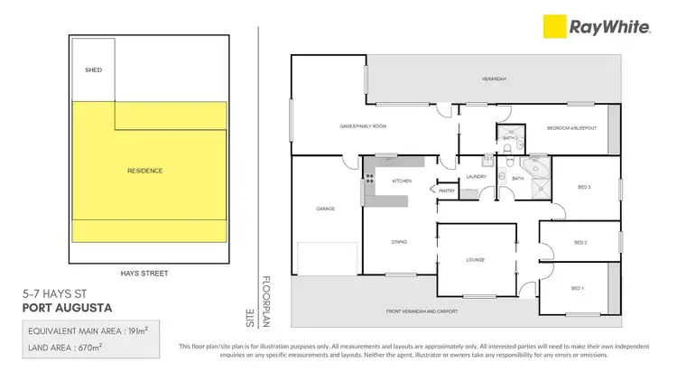Floorplan of Homely house listing, 5-7 Hays Street, Port Augusta SA 5700