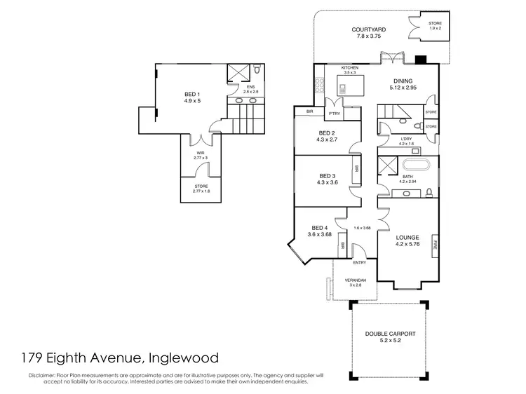 Floorplan of Homely house listing, 179 Eighth Avenue, Inglewood WA 6052