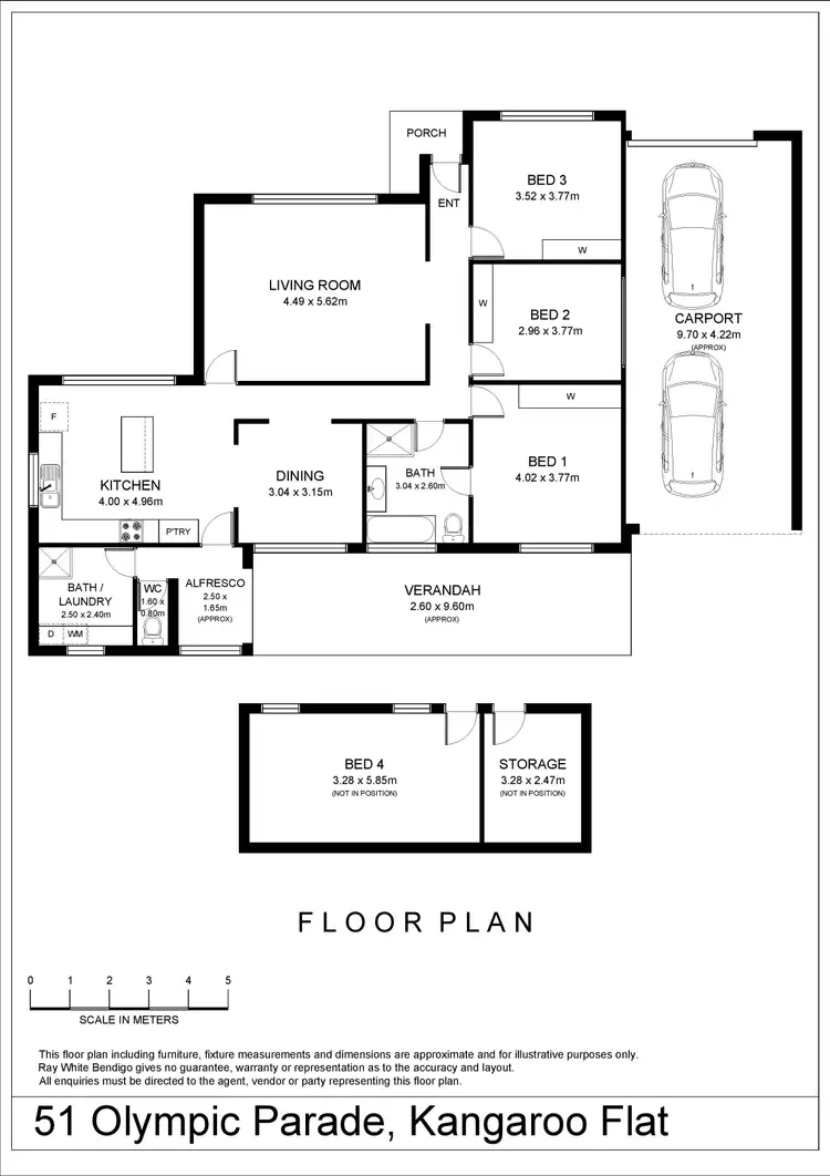 Floorplan of Homely house listing, 51 Olympic Parade, Kangaroo Flat VIC 3555