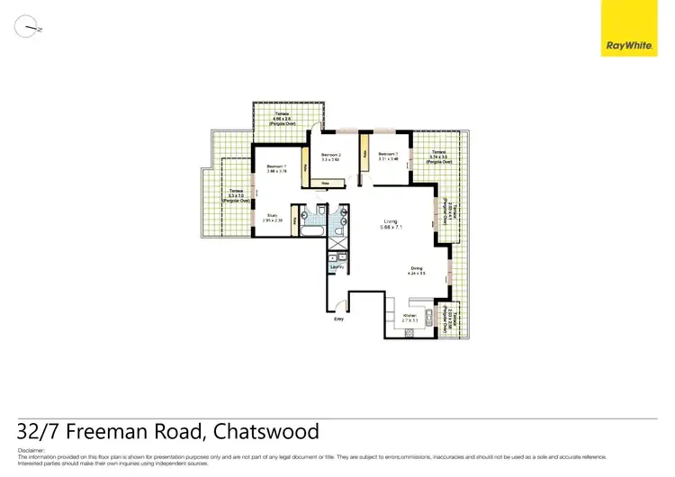 Floorplan of Homely unit listing, 32/7 Freeman Road, Chatswood NSW 2067