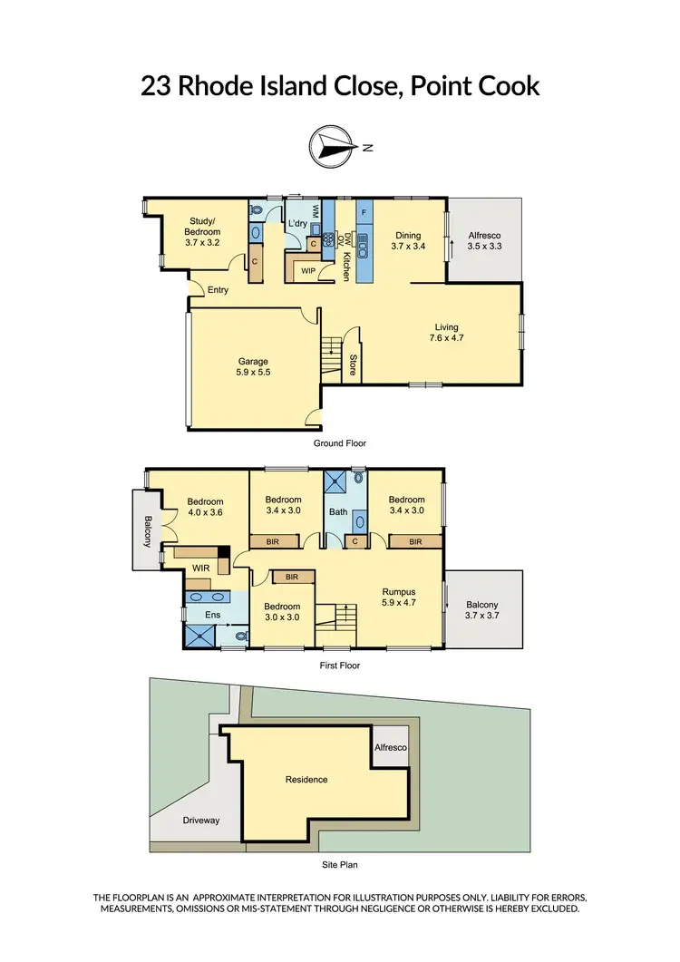 Floorplan of Homely house listing, 23 Rhode Island Close, Point Cook VIC 3030