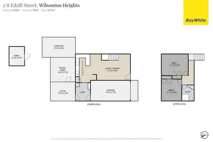 Floorplan of Homely unit listing, 2/8 Edzill Street, Wilsonton Heights QLD 4350