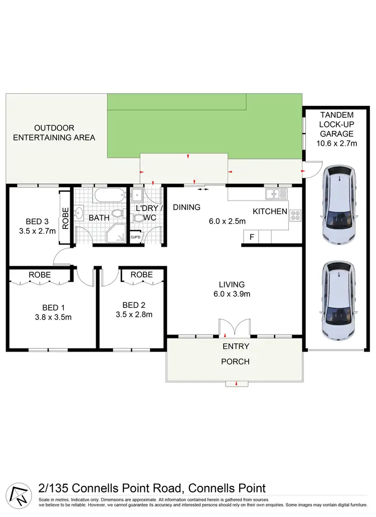 Floorplan of Homely villa listing, 2/135 Connells Point Road, Connells Point NSW 2221