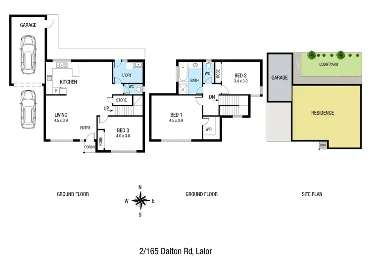 Floorplan of Homely townhouse listing, 2/165-167 Dalton Road, Lalor VIC 3075