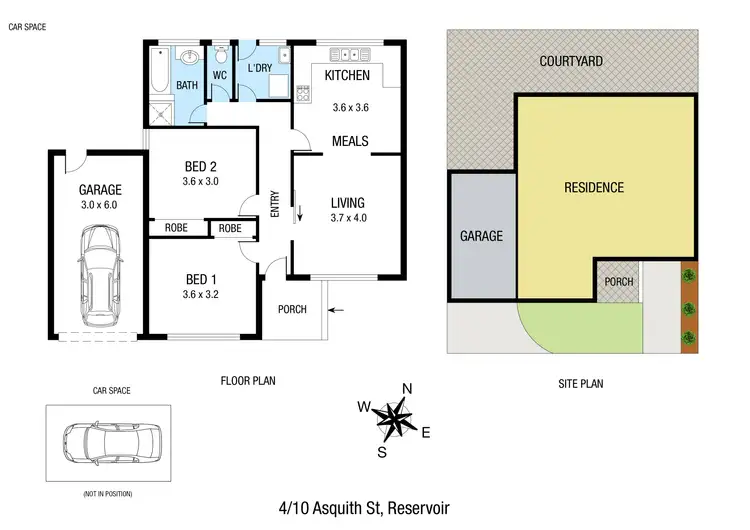 Floorplan of Homely unit listing, 4/10 Asquith Street, Reservoir VIC 3073