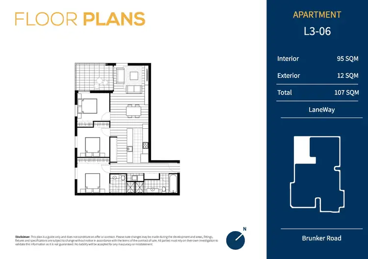 Floorplan of Homely apartment listing, 306/50 Brunker Road, Broadmeadow NSW 2292