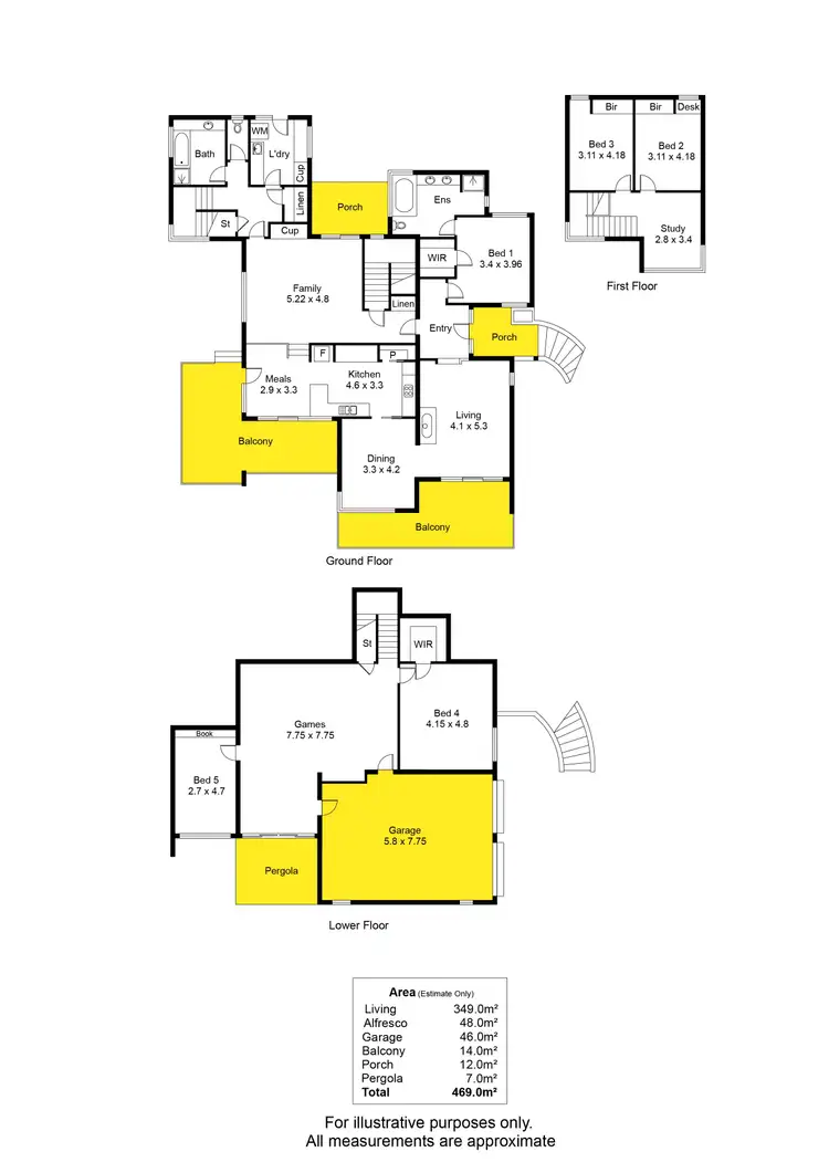 Floorplan of Homely house listing, 8 Cowell Crescent, Pasadena SA 5042