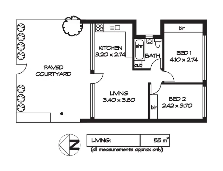 Floorplan of Homely house listing, 3/2 Crosby Street, South Brighton SA 5048