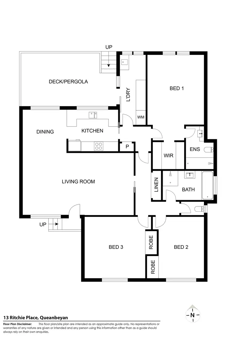 Floorplan of Homely house listing, 13 Ritchie Place, Queanbeyan NSW 2620