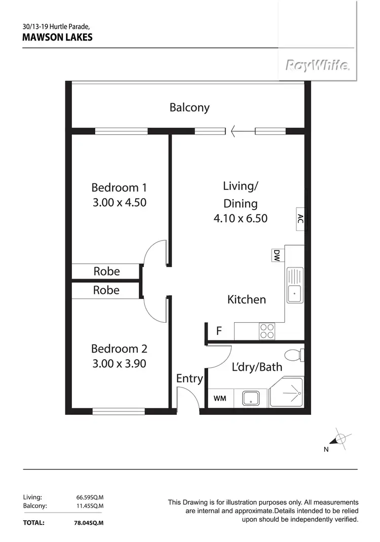 Floorplan of Homely apartment listing, 30/13-19 Hurtle Parade, Mawson Lakes SA 5095