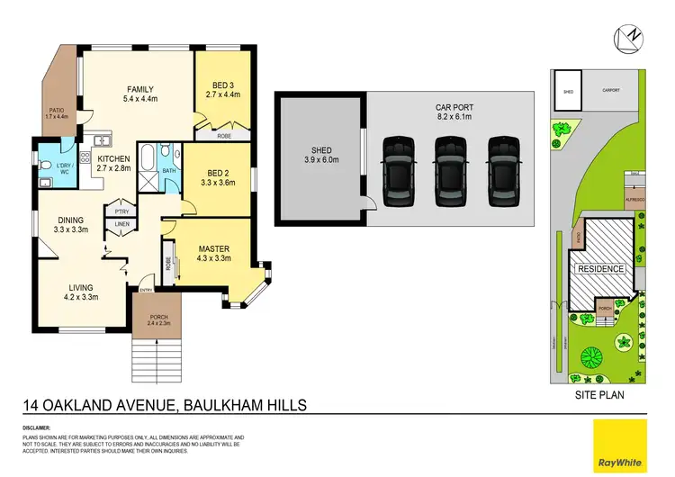 Floorplan of Homely house listing, 14 Oakland Avenue, Baulkham Hills NSW 2153