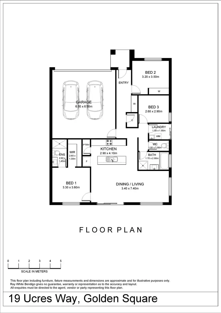 Floorplan of Homely house listing, 19 Ucres Way, Golden Square VIC 3555
