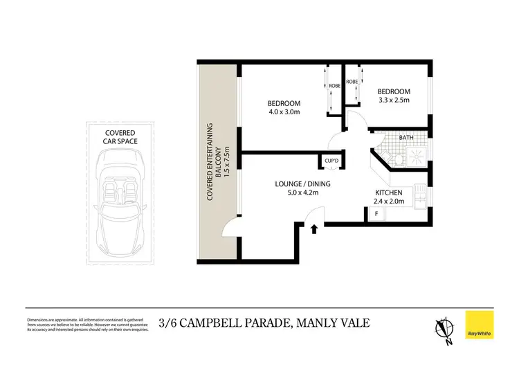 Floorplan of Homely apartment listing, 3/6 Campbell Parade, Manly Vale NSW 2093