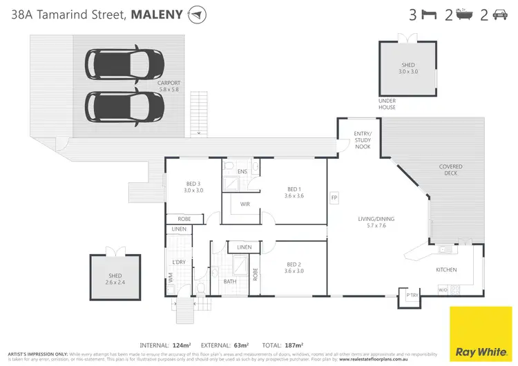 Floorplan of Homely house listing, 38A Tamarind Street, Maleny QLD 4552